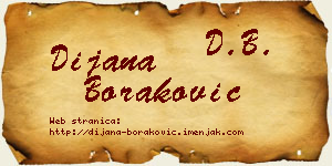 Dijana Boraković vizit kartica